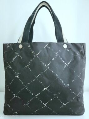Authentic CHANEL Travel Line Medium Tote Weekender Travel Overnight Carryon